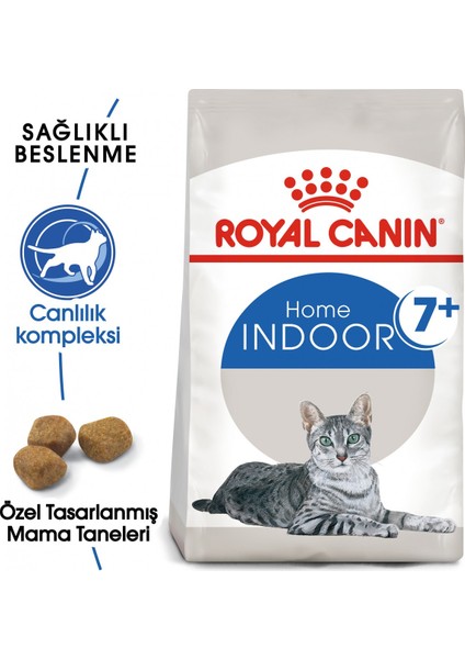 Indoor 7+ Ev Kedileri Için Yaşlı Kedi Maması 1,5 kg