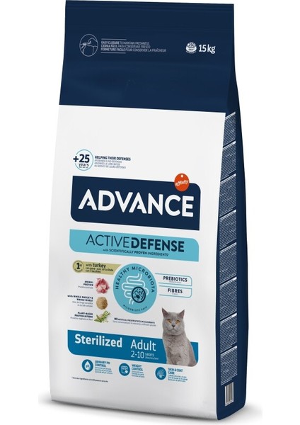 Sterilised Kısırlaştırılmış Hindili Yetişkin Kedi Maması 15 kg