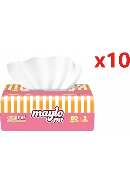 Puf Mini Mendil 80'li ( 10 Adet)