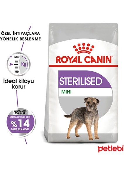 Mini Sterilised Küçük Irk Kısırlaştırılmış Köpek Maması 3 kg modelleri