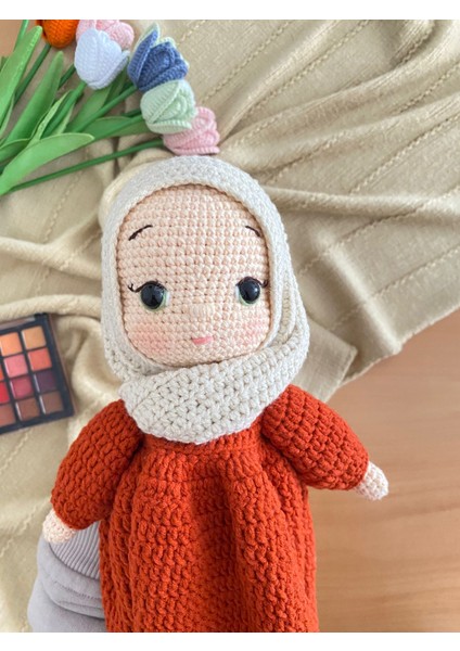 Amigurumi Tesettürlü Bebek Organik Oyuncak Kız Çocuk Oyuncak