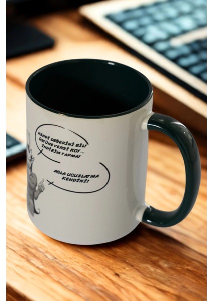 Özdeğer Konulu Motivasyon Kupası. Birinci Kalite Porselen. fırsatları