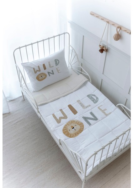 Organik Baskılı Bebek Boy (100X150) Yorgan Seti - Royal Series - Wild One