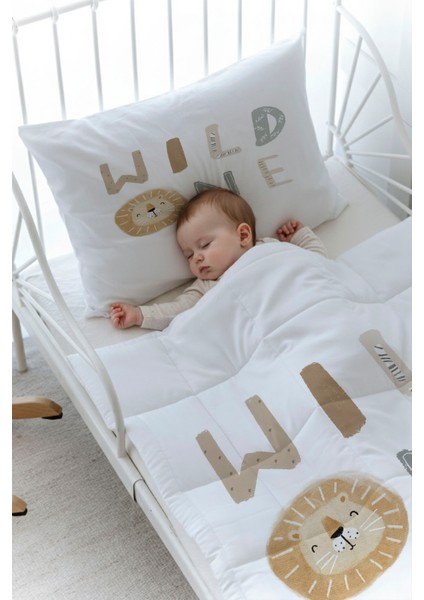Organik Baskılı Bebek Boy (100X150) Yorgan Seti - Royal Series - Wild One fiyatları