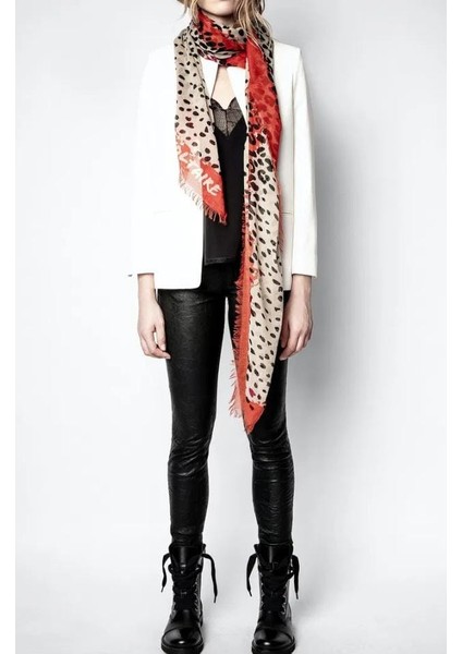 Zadıg & Voltaıre Delta Leopar Eşarp ,zadig&voltaire Geniş ve Saran Leopar Desenli Atkı fiyatları