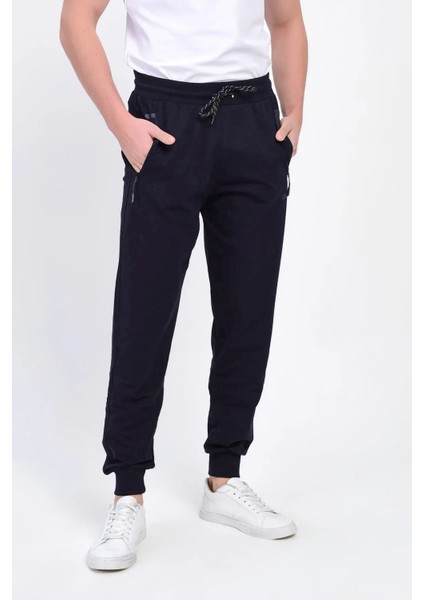 Erkek Lacivert Eşofman Altı Beli ve Paçası Lastikli AS-106