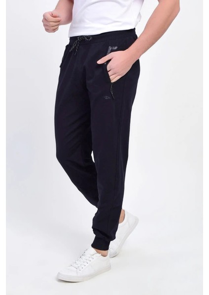 Erkek Lacivert Eşofman Altı Beli ve Paçası Lastikli AS-106 modelleri
