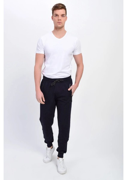 Erkek Lacivert Eşofman Altı Beli ve Paçası Lastikli AS-106 indirimleri