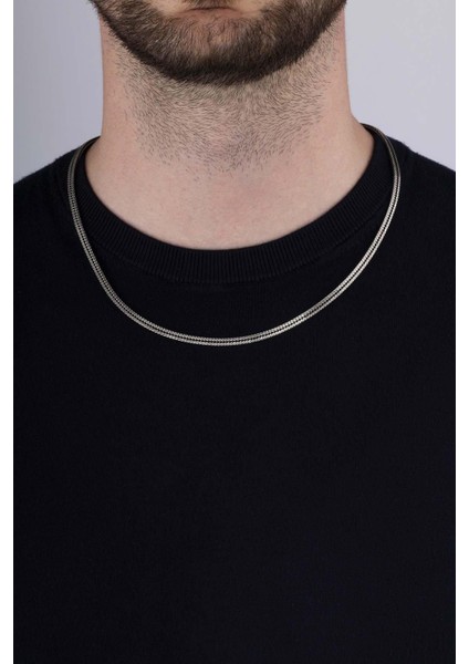 Tilki Kuyruğu 925 Ayar Gümüş Erkek Zincir Kolye modelleri