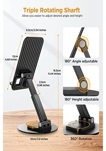 Torima 360 Derece Dönebilen, Masaüstü Telefon ve Ped Standı JX-036 (5256) fırsatları