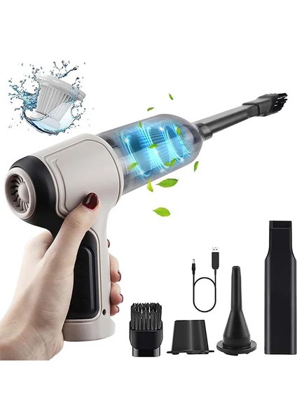 Şarj Edilebilir El Tipi Çok Fonksiyonlu Araç ve Ev Süpürgesi JB-107 (5256) modelleri