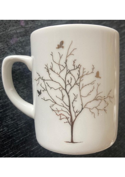 Yaşam Ağacı Altın Yaldızlı Porselen Hediyelik Fincan Takımı 100 ml Yeni Ürün 2'li 4'lü 6'lı 8'li 10'lu Seçeneklerle