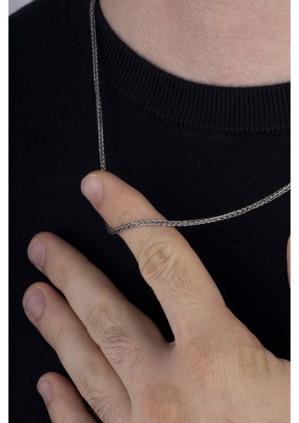 Tilki Kuyruğu Model Erkek 925 Ayar Gümüş Zincir