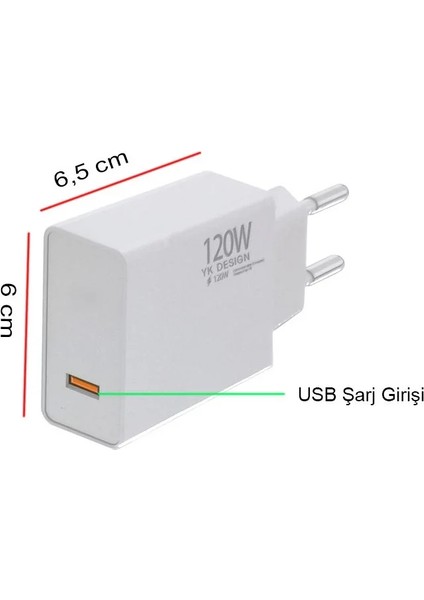 120W Süper Hızlı Şarj Cihazı - USB Type-C (5256) modelleri