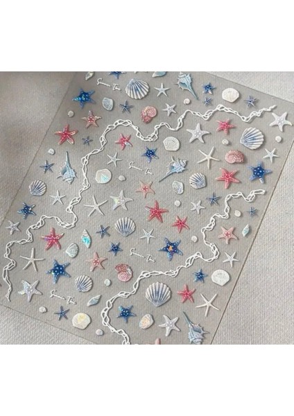 Deniz Kabuğu Tırnak Süsleme Stickerı Nail Art Süslemeleri fiyatları