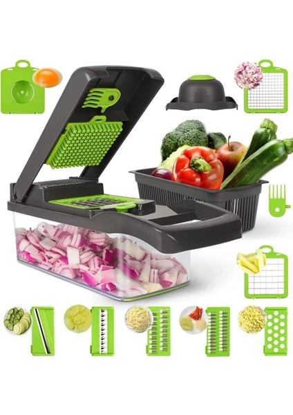 Sebze Doğrayıcı Sebze Dilimleyici 14 Pcs (5256)