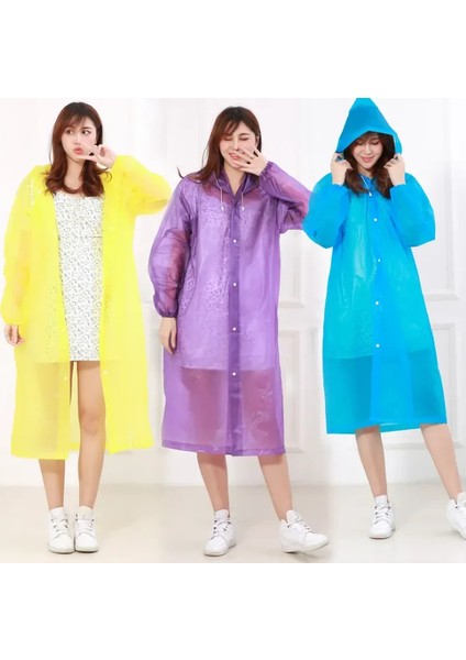 Kadın Erkek Yağmurluk Kapüşonlu Çıtçıtlı Eva Raincoat (5256) fırsatları
