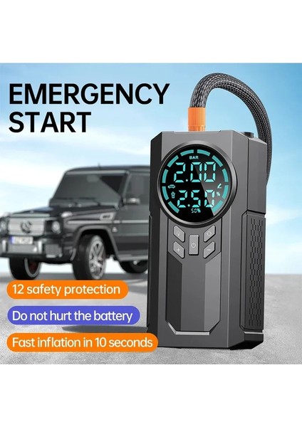 4 Ü 1 Arada Lastik Şişirici - Akü Takviyesi - Powerbank - LED Işık (5256) modelleri