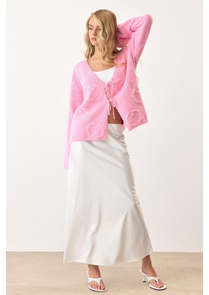 Soft Pembe Hırka Önden Bağlamalı Yeni fiyatları