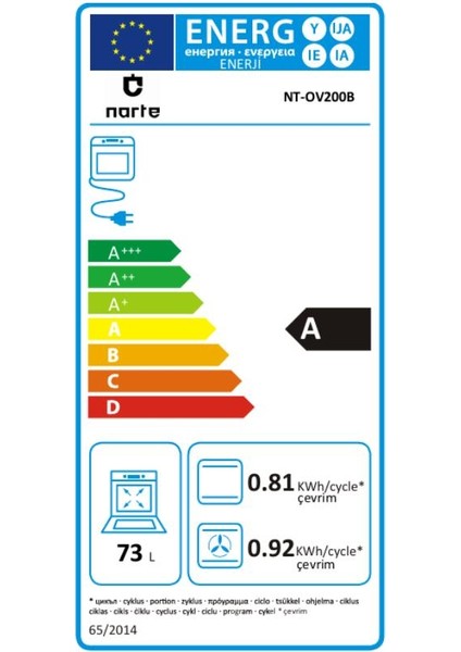 OV200B, Ankastre Fırın, Siyah Renk, Cam, 60 cm fiyatları