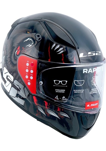 Rapıd Iı Motosiklet Kaskı FF353-CLAW-BLACK