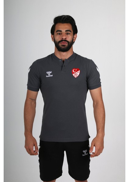 Tff Hakem Armin Pamuklu Bebe Yaka Tişört Antrasit L