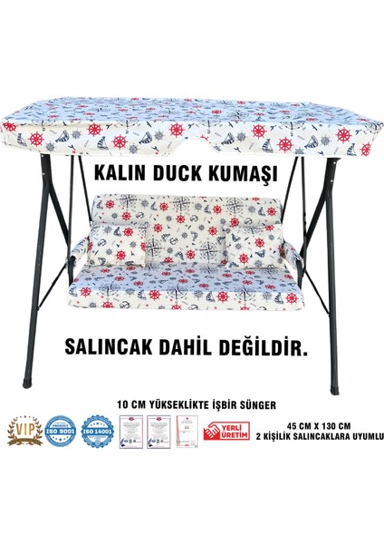 Lüks Duck Vip Salıncak Minder Seti 10 cm Süngerli Tenteli Salıncak Minder Seti