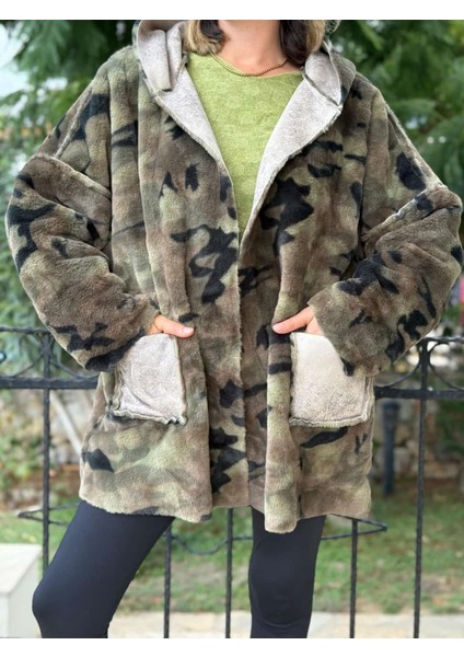 LS1729 Italyan Önü Açık Çift Taraflı Nubuk Kısa Kaban Taş