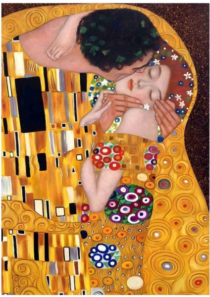 Gustav Klimt The Kiss Öpücük 1000 / 500 / 255 / 120 Parça Ahşap Puzzle (Mdf) Yapboz