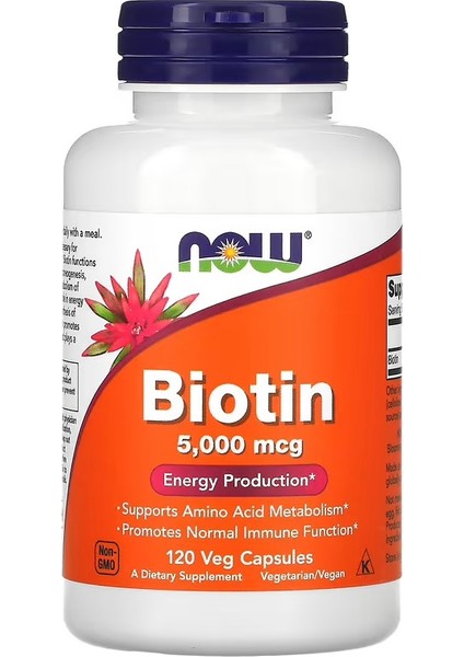 Biotin, 5.000 Mcg, 120 Kapsül