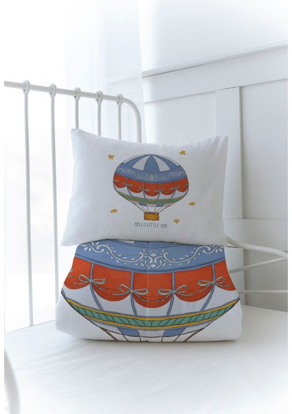 Organik Baskılı Bebek Boy (100X150) Yorgan Seti - Zezig x Royal Series - Blue modelleri