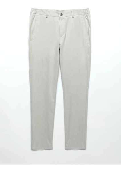 Açık Gri Düz Dokuma Jogging Fit Casual Pantolon fırsatları