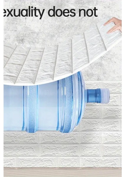 50X50CM Kendinden Yapışkanlı Duvar Kağıdı Esnek Köpük Paneli 3D Boyutlu Tuğla Desen Beyaz 0,25 M² fırsatları