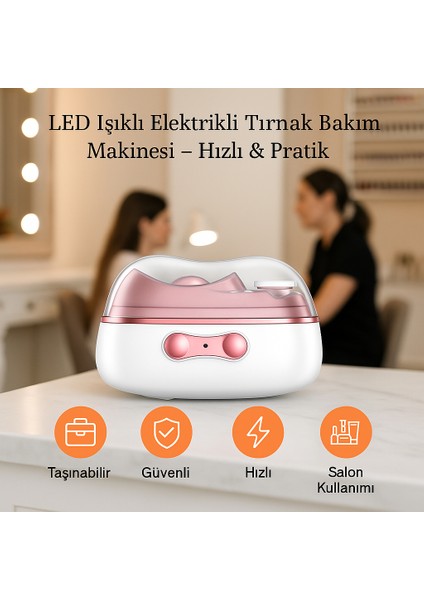 4’ü 1 Arada LED Işıklı Elektrikli Tırnak Bakım Makinesi – Kesme, Parlatma, Cilalama, Uv Kurutma indirimleri