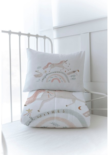 Organik Baskılı Bebek Boy (100X150) Yorgan Seti - Royal Series - Magical Unicorn modelleri
