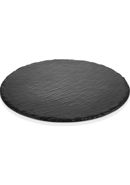 47035.BL - Arduvaz Efektli 5'li Siyah Yuvarlak Sunum Pano Seti 35 Cm, Thermoset Melamin