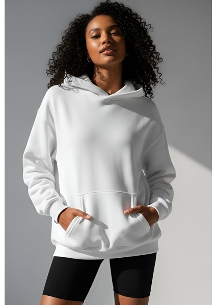 Oversize Unisex Kapüşonlu Sweatshirt Hoodie