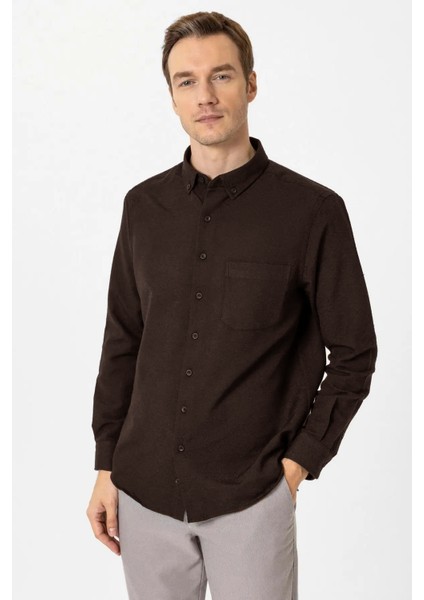 Bol Kesim Cepli Bej Düz Flanel Kışlık Erkek Gömlek fiyatları