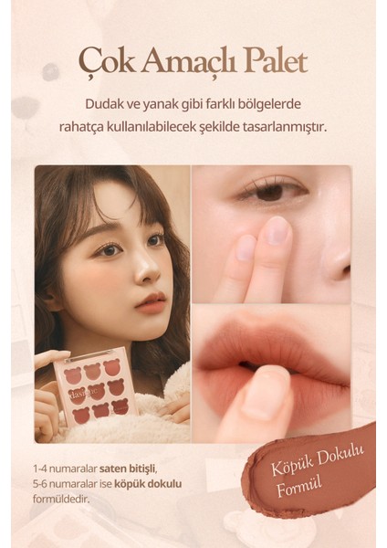 9 Renkli Ruj & Allık Paleti Dasıque Mood Painting Lip & Cheek Palette (#05 Cozy Bear) fırsatları