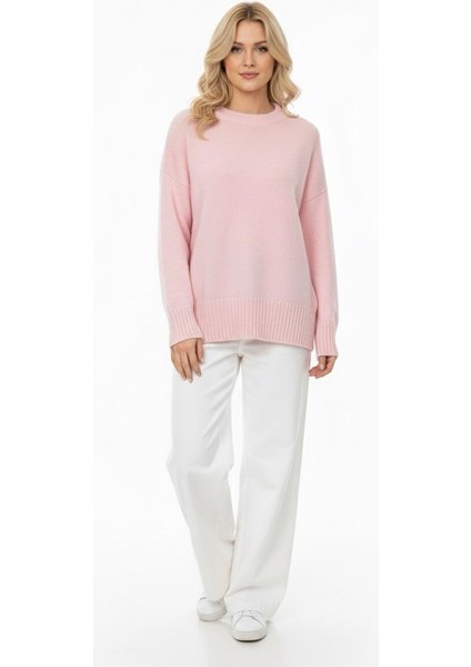 Basic Kadın Kazak Pembe Oversize fırsatları