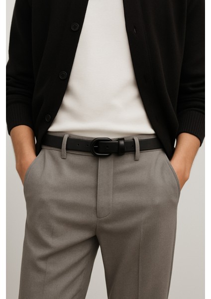 Norton Eskitme Tokalı Hakiki Deri Erkek Kemer