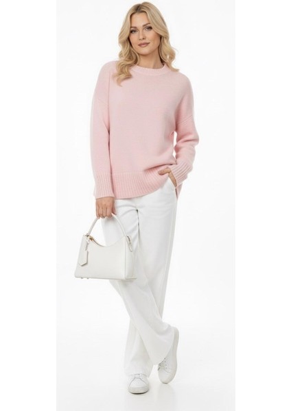 Basic Kadın Kazak Pembe Oversize indirimleri