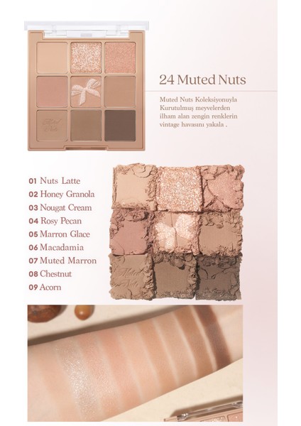 Mat ve Işıltılı Renk Seçenekleri Sunan Far Paleti Dasıque Shadow Palette (#24 Muted Nuts) fiyatları