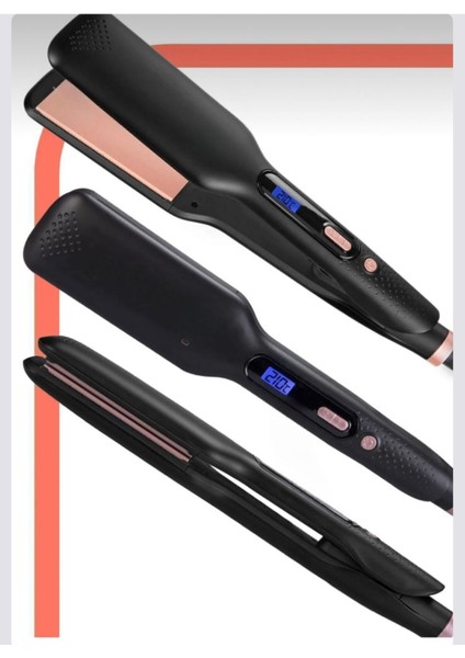 Dijital Ekranlı Geniş Plakalı Turmalin Seramik Saç Düzleştirici, Şık ve Kullanışlı Seçenek