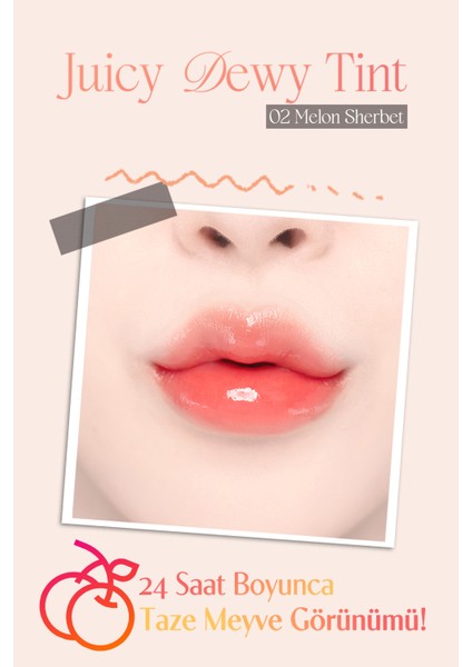 Yoğun Parlaklık ve Canlı Renkler Sunan Kalıcı Tint Dasıque Juicy Dewy Tint (#02 Melon Sherbet) fiyatları