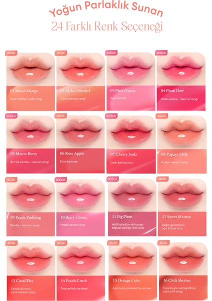 Yoğun Parlaklık ve Canlı Renkler Sunan Kalıcı Tint Dasıque Juicy Dewy Tint (#02 Melon Sherbet) fırsatları