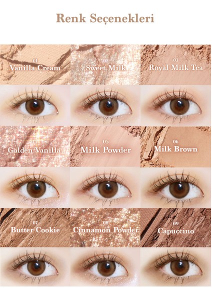 Mat ve Işıltılı Renk Seçenekleri Sunan Far Paleti Dasıque Shadow Palette (#07 Milk Latte) fırsatları