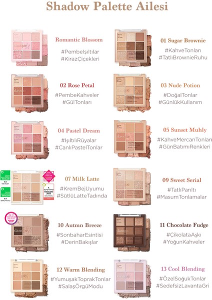 Mat ve Işıltılı Renk Seçenekleri Sunan Far Paleti Dasıque Shadow Palette (#07 Milk Latte) indirimleri