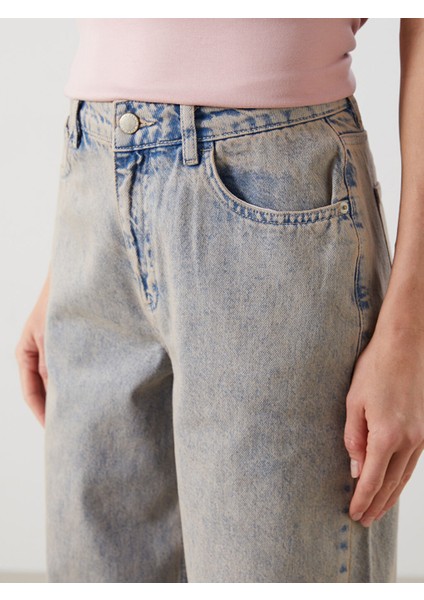 Yeni Sezon Baggy Fit Kadin Jean Pantolon - S5LK73Z8 fırsatları