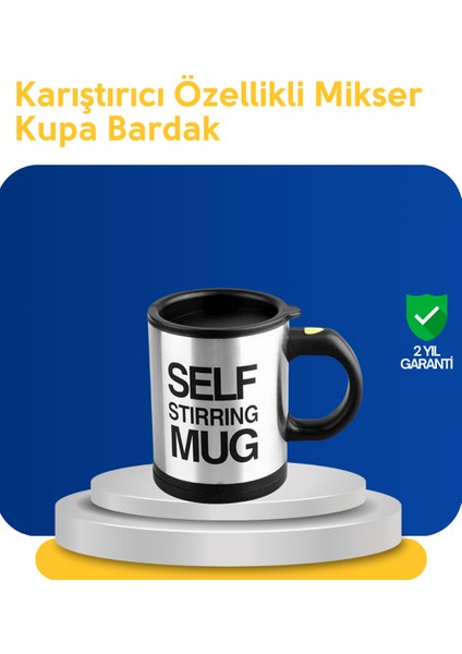 Bestonly Pratik ve Dalı Termos Kupa | Tek Tuşla Otomatik Karıştırma